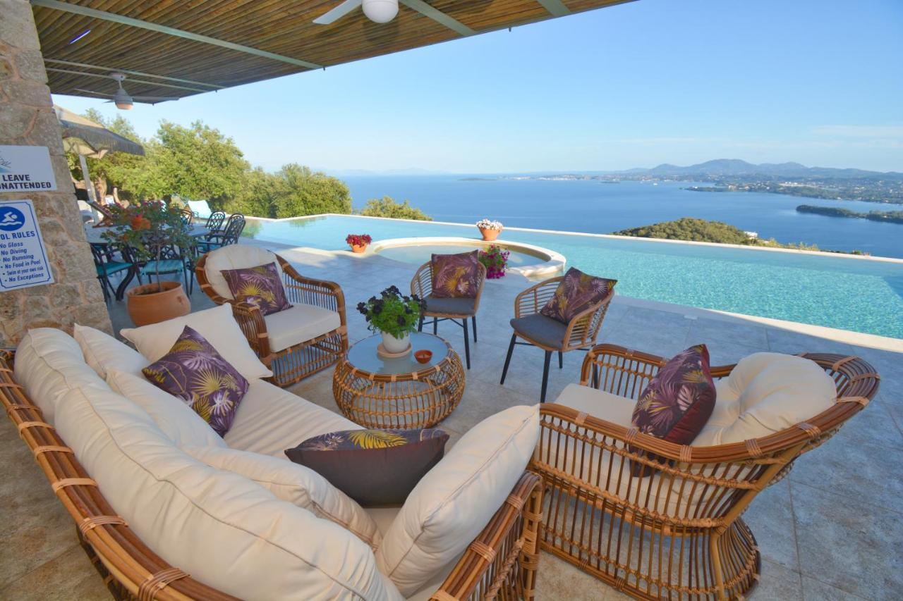 Summerwine Luxury Villa Sea View Private Pool Spartylas Eksteriør bilde