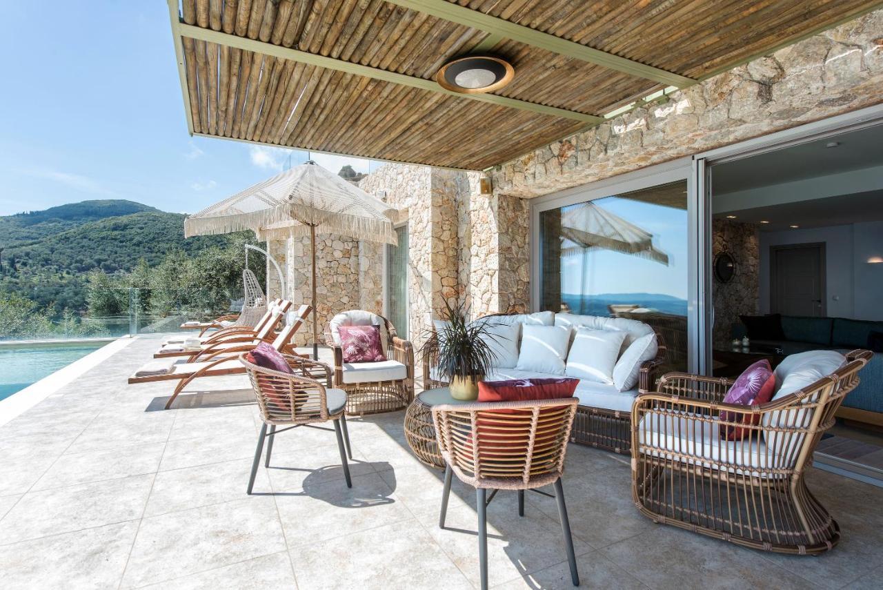 Summerwine Luxury Villa Sea View Private Pool Spartylas Eksteriør bilde