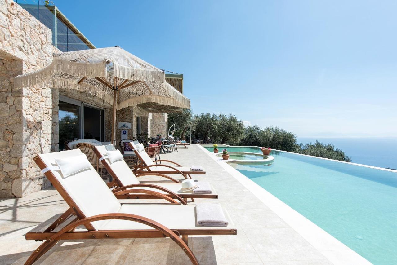 Summerwine Luxury Villa Sea View Private Pool Spartylas Eksteriør bilde